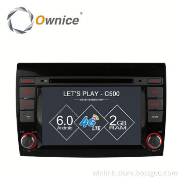 Wholesale Quad Core Android 6.0 dvd multimedia For Fiat Bravo 2014 built in wifi 4G LTE support rear camera